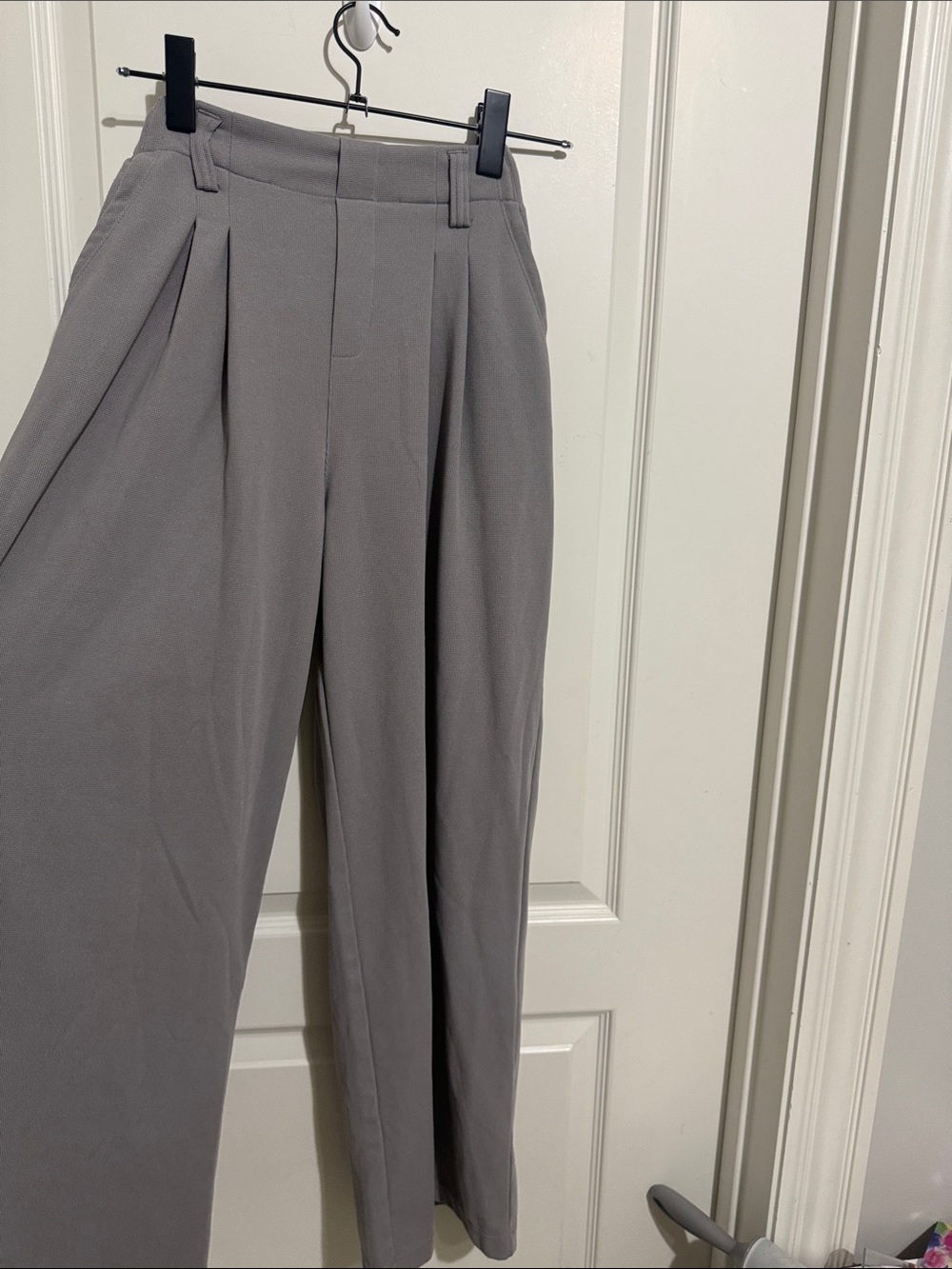 Halara Waffle net trousers gray waste 12stretches to a 16
